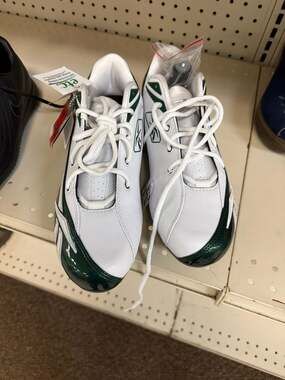 Men's 11.5 EUR 45 Green White Reebok NFL Equipment Cleat Shoe